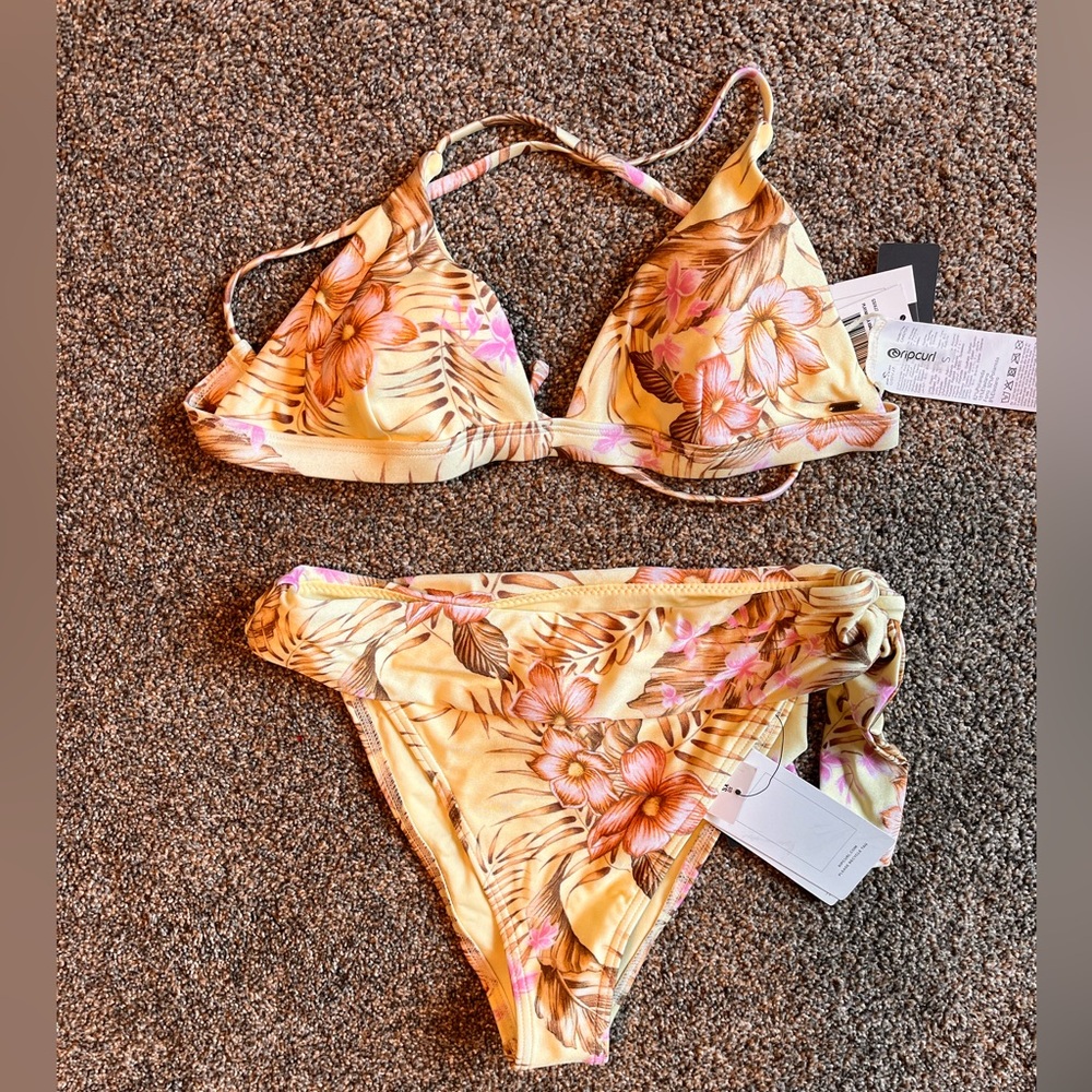 Rip curl floral bikini set